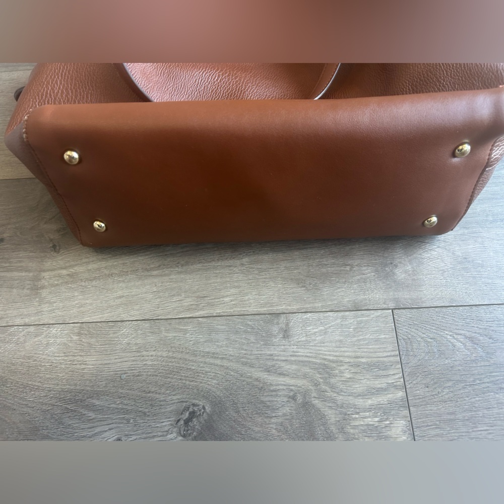Sondra Roberts New York Squared Vegan Leather Tote Shoulder Bag - Picture 3 of 7